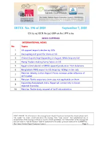 IBTEX No. 194 of 2020 September 7, 2020
