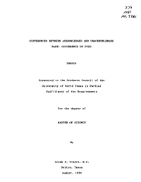 Ao. 7 06( Differences Between Acknowledged And