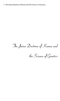 The Jaina Doctrine of Karma and the Science of Genetics