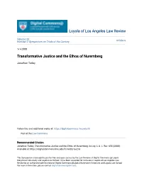 Transformative Justice and the Ethos of Nuremberg