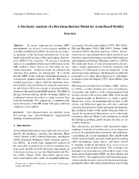 A Stochastic Analysis of a Brownian Ratchet Model for Actin-Based Motility