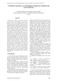 A Worldview in Practice: Cross-Disciplinary Propose for Textbooks and Course Materials