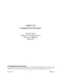 CMSC 754 Computational Geometry1