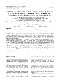 Factors Contributing to the Reduction of Pain During