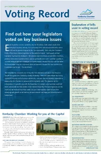 Find out How Your Legislators Voted on Key Business Issues