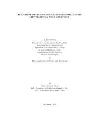 Homodyne Detection for Laser-Interferometric Gravitational Wave Detectors