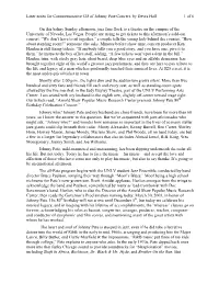 Liner Notes for Commemorative CD of Johnny Pate Concert, by Devra Hall 1 of 6