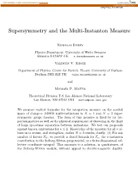Supersymmetry and the Multi-Instanton Measure