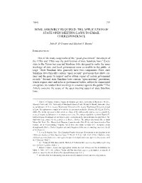 The Application of State Open Meeting Laws to Email Correspondence