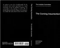 The Coming Insurrection by the Invisible