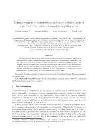 Thermodynamics of Computation and Linear Stability Limits of Superfluid Refrigeration of a Model Computing Array
