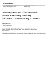 Assessing the Impact of Lack of Network Documentation in Higher Learning Institutions: Case of University of Dodoma