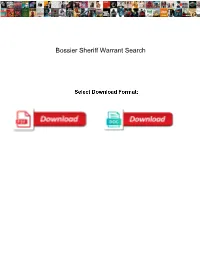 Bossier Sheriff Warrant Search