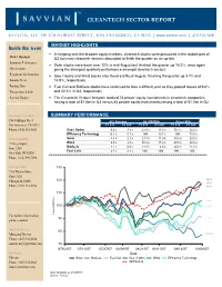Cleantech Sector Report