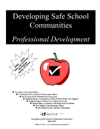 Developing Safe School Communities