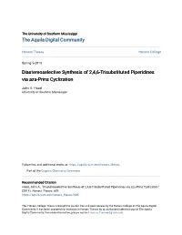 Diastereoselective Synthesis of 2,4,6-Trisubstituted Piperidines Via Aza-Prins Cyclization