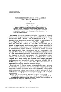 Induced Representations of C*-Algebras and Complete Posittvity1 by James G