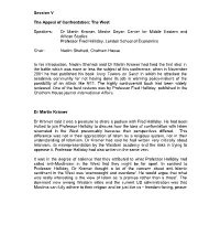 Martin Kramer Vs. Fred Halliday