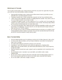 Printable Sheltering in a Tornado Guide