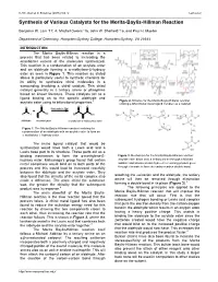 Synthesis of Various Catalysts for the Morita-Baylis-Hillman Reaction