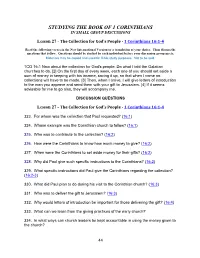 1 Corinthians Chapter 16