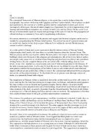 12 CONCLUSIONS the Conceptual Framework of Minoan Religion, To
