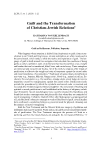 Guilt and the Transformation of Christian-Jewish Relations1