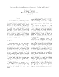Hardware Description Languages Compared: Verilog and Systemc