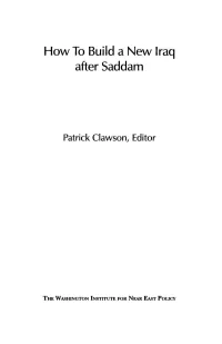 How to Build a New Iraq After Saddam