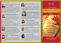 Inner Peace: Murshida Gita Sophia Onnen (Germany) Khalif Jelaluddin Sturm (Germany) Sufi-Zikr – the Central Practice of Remembering Creating Peace in Relationships