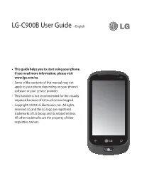 LG-C900B User Guide - English
