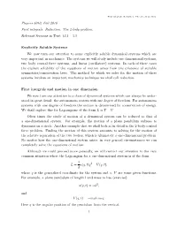 Physics 6010, Fall 2010 First Integrals. Reduction. the 2-Body Problem. Relevant Sections in Text: §3.1 – 3.5 Explicitly Solu