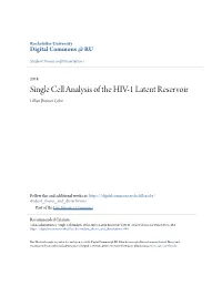 Single Cell Analysis of the HIV-1 Latent Reservoir Lillian Brumer Cohn