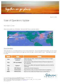 State of Operations Update