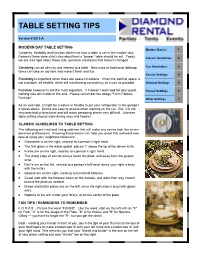Table Setting Tips
