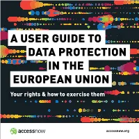 A User Guide to Data Protection in the European Union