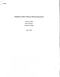 Adaptation of Macro Theory to Rational Expectations