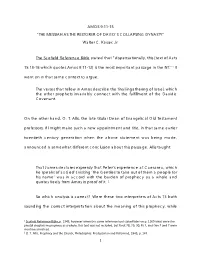 Amos 9:11-15 “The Messiah As the Restorer of David's