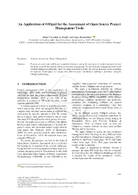 An Application of Osspal for the Assessment of Open Source Project Management Tools