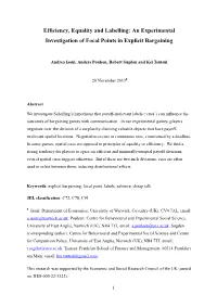 An Experimental Investigation of Focal Points in Explicit Bargaining