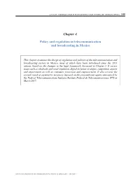Chapter 4. Policy and Regulation in Telecommunication And