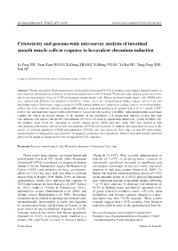 Cytotoxicity and Genome-Wide Microarray Analysis of Intestinal Smooth Muscle Cells in Response to Hexavalent Chromium Induction