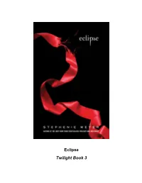 Eclipse Twilight Book 3 Stephenie Meyer