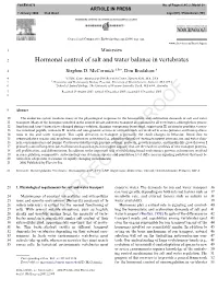 Gce 06 Hormonal Control Vert Review Article Proof.Pdf