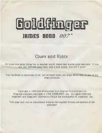 Goldfinger-Hints