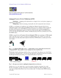 Orthogonal Frequency Division Multiplex (OFDM) Tutorial 1