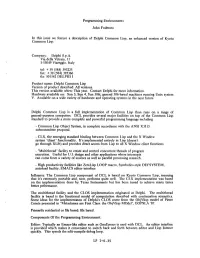 Programming Environments John Foderaro In
