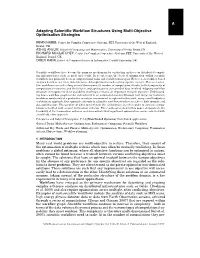 A Adapting Scientific Workflow Structures Using Multi-Objective