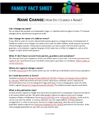 Name Change: How Do I Change a Name?