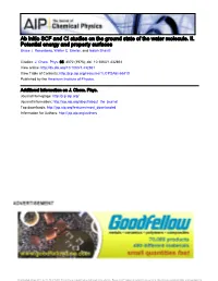 SCF and CI Studies on Ground State of Water Molecule